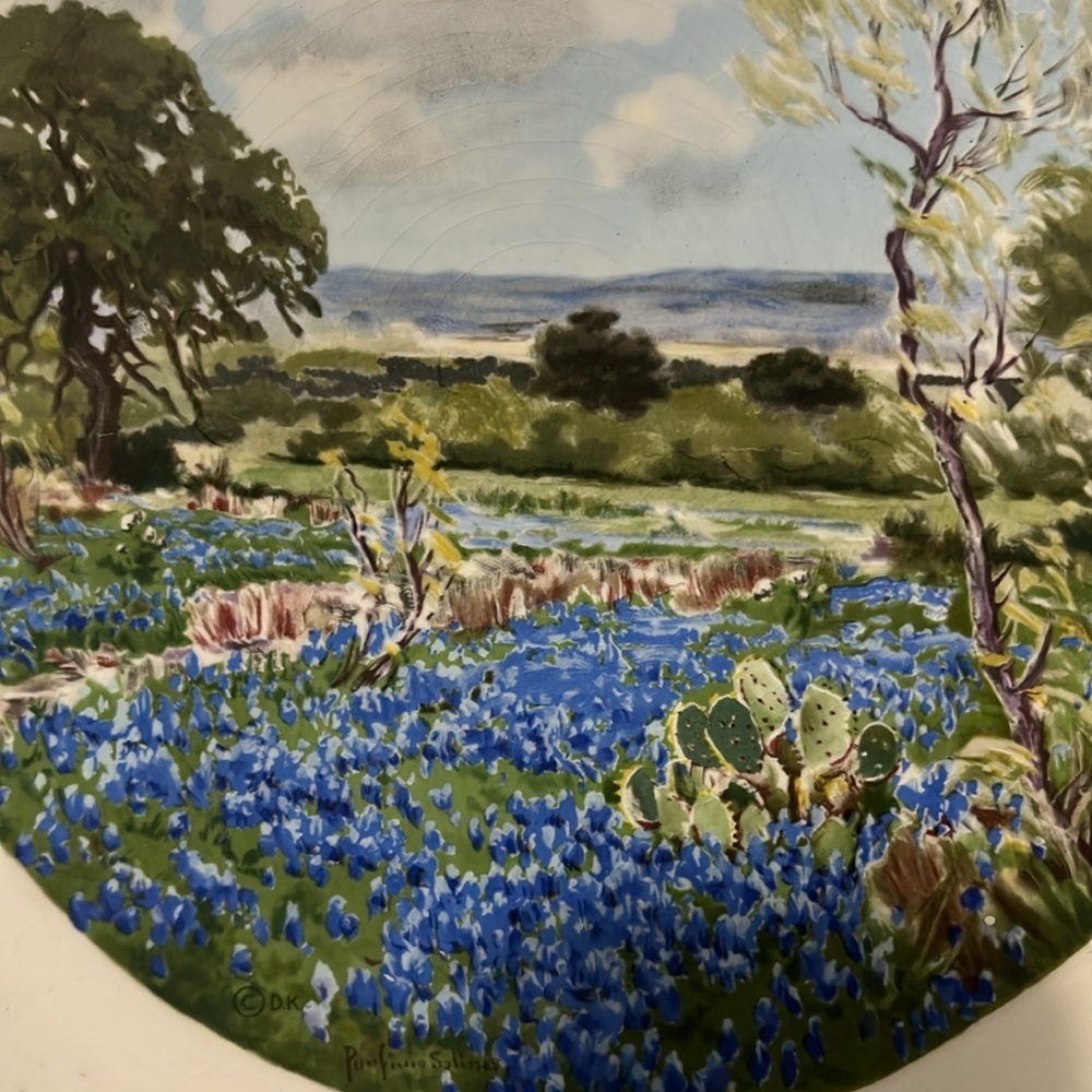 Texas Bluebonnets by Purfirio Salinas 1952 Dashby Kilns West, Texas 1st Edition - Picture 2 of 7